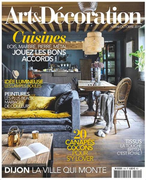 Agence Inspirations d'intérieurs Tissus et  Papiers peints Casamance dans Art & Décoration magazine de décoration 